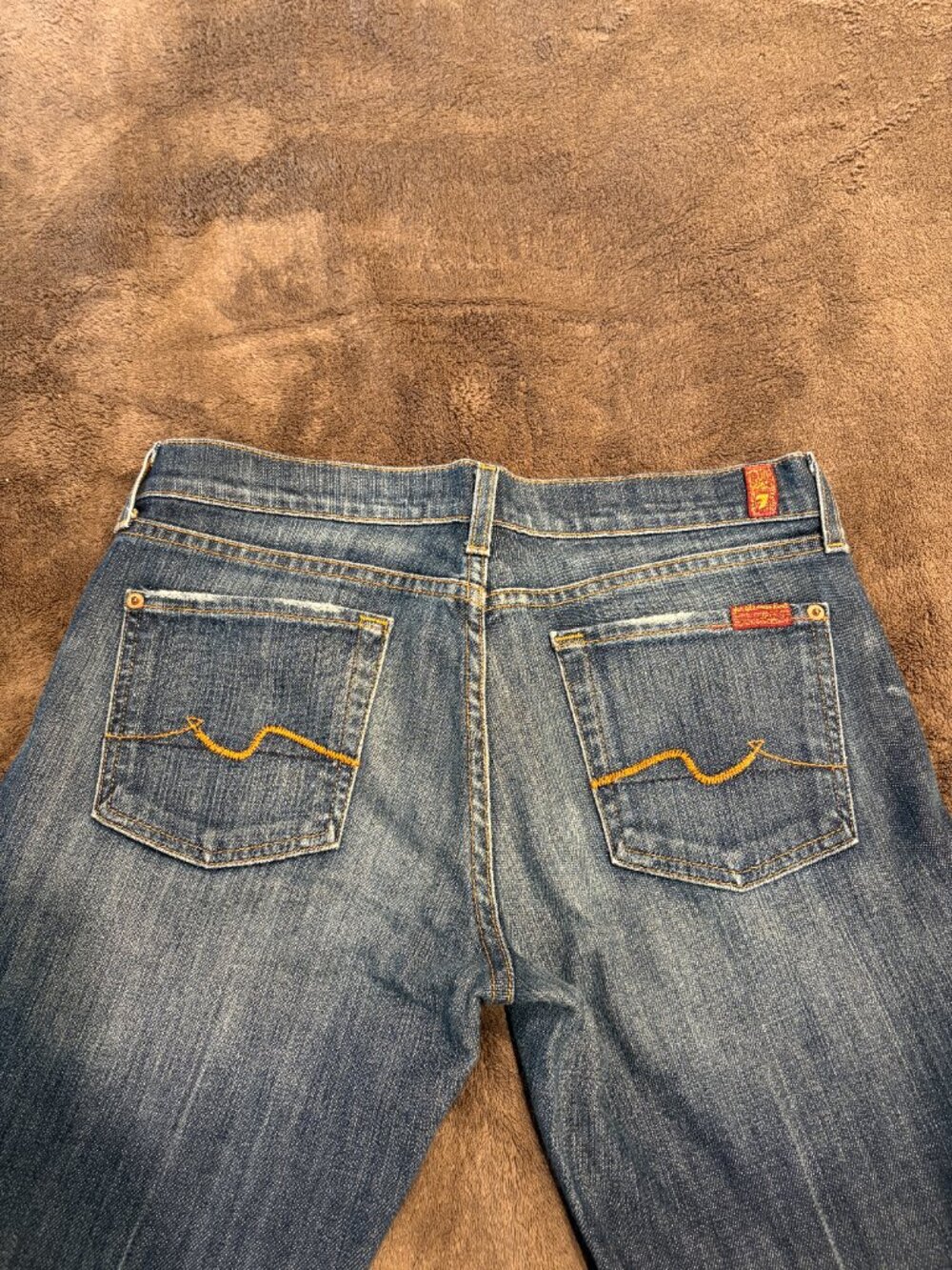 7 For All Mankind Low Rise Original Bootcut Jeans Medium Wash Size 30 F